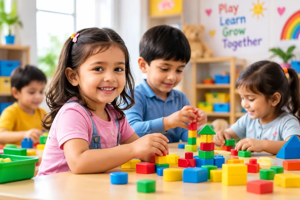 Children playing, learning and exploring together at Krish Elite
