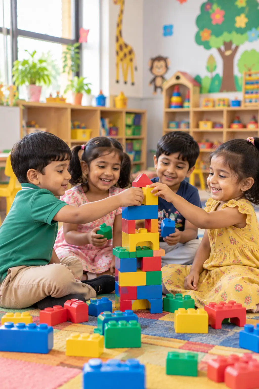 Child learning in classroom